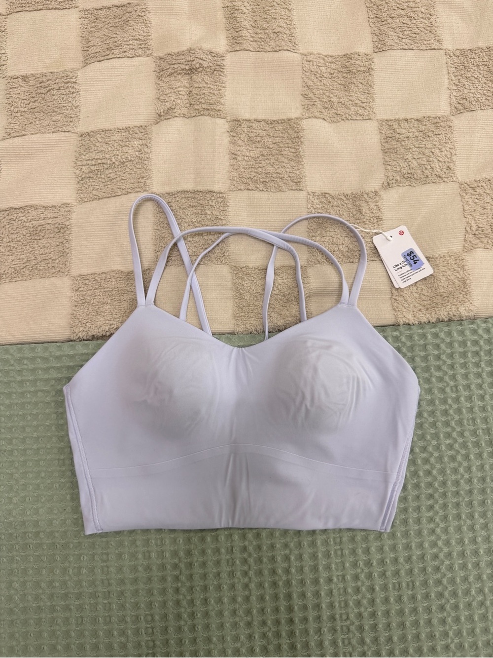NWT Lululemon Like a Cloud Longline Bra B/C‎ size 10 Serene Blue
